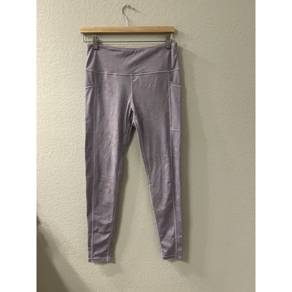 EUC Constantly Varied Gear CVG Glisten Here Lilac Leggings M Crossfit Activewear